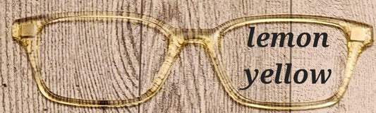 Lemon Yellow Translucent Magnetic Eyeglasses Topper