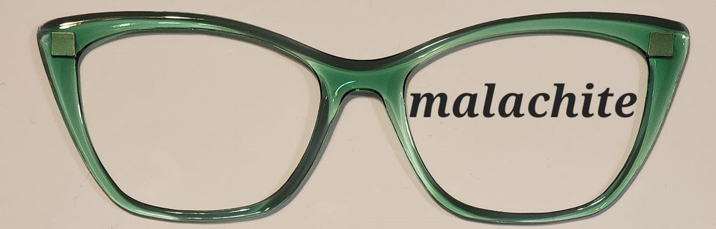 Malachite Translucent Magnetic Eyeglasses Topper