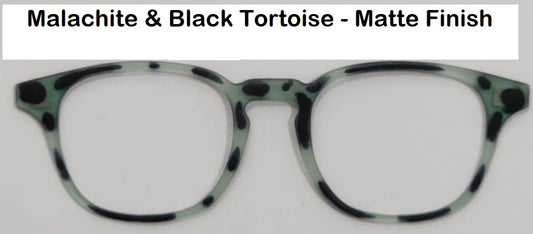 Malachite-Black Tortoise Magnetic Eyeglasses Topper