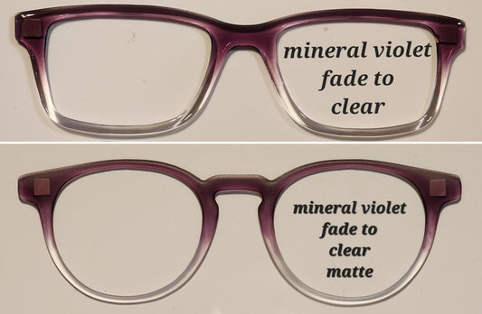 Mineral Violet-Clear Magnetic Eyeglasses Topper