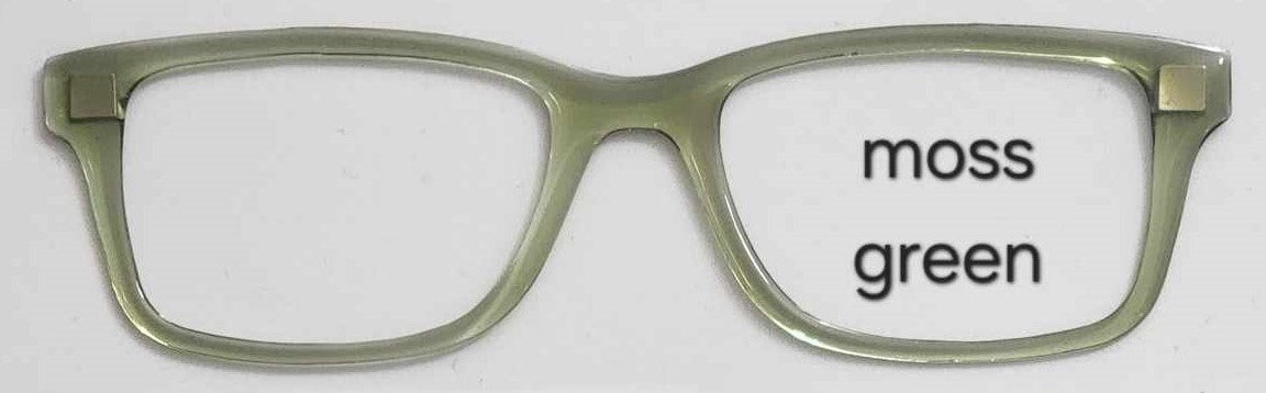 Moss Green Translucent Magnetic Eyeglasses Topper