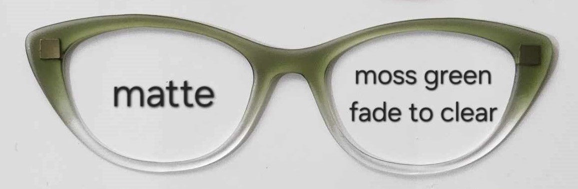 Moss Green-Clear Magnetic Eyeglasses Topper