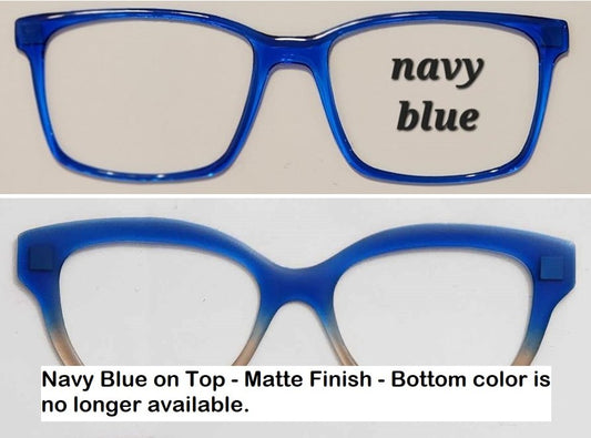 Navy Blue Translucent Magnetic Eyeglasses Topper