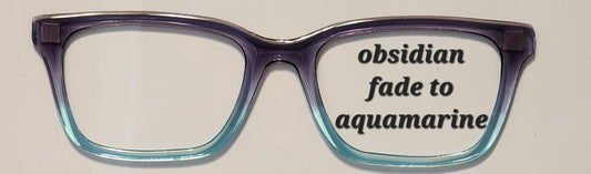 Obsidian-Aquamarine Magnetic Eyeglasses Topper