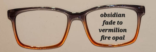 Obsidian-Vermilion Fire Opal Magnetic Eyeglasses Topper