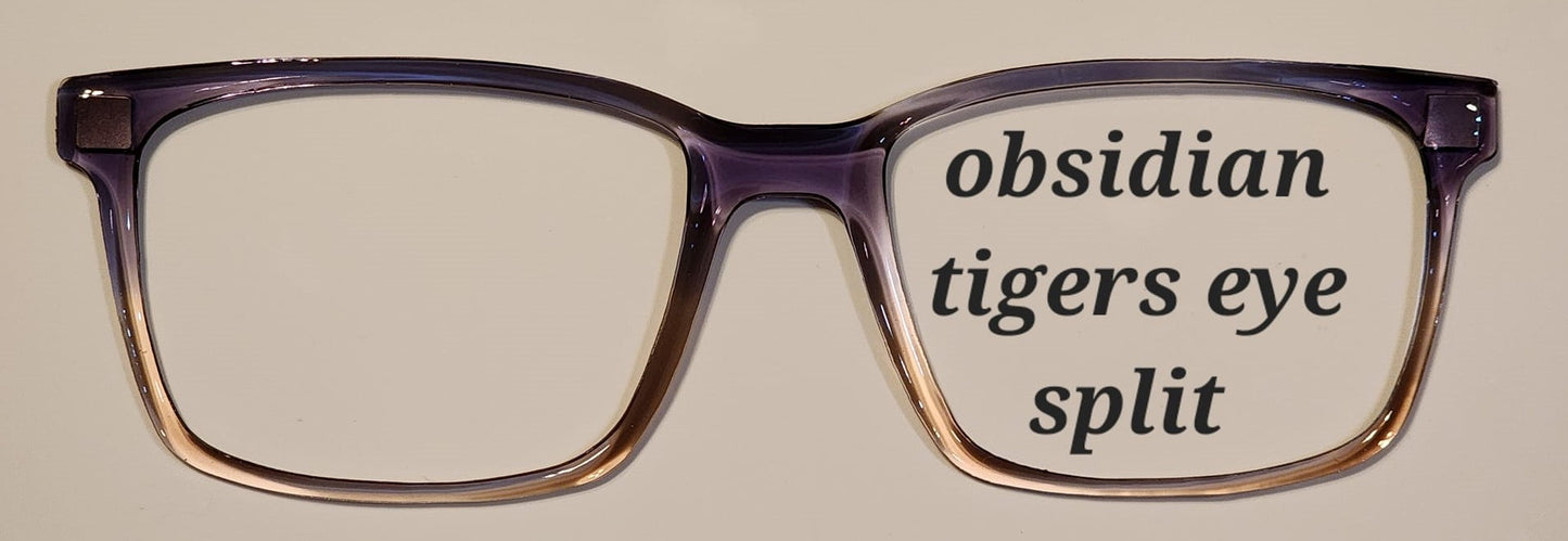 Obsidian-Tigers Eye Magnetic Eyeglasses Topper