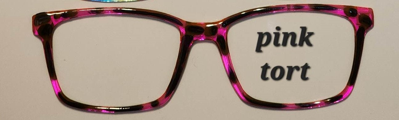 Pink Tortoise Magnetic Eyeglasses Topper