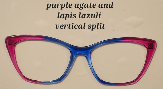 Purple Agate-Lapis Lazuli Magnetic Eyeglasses Topper