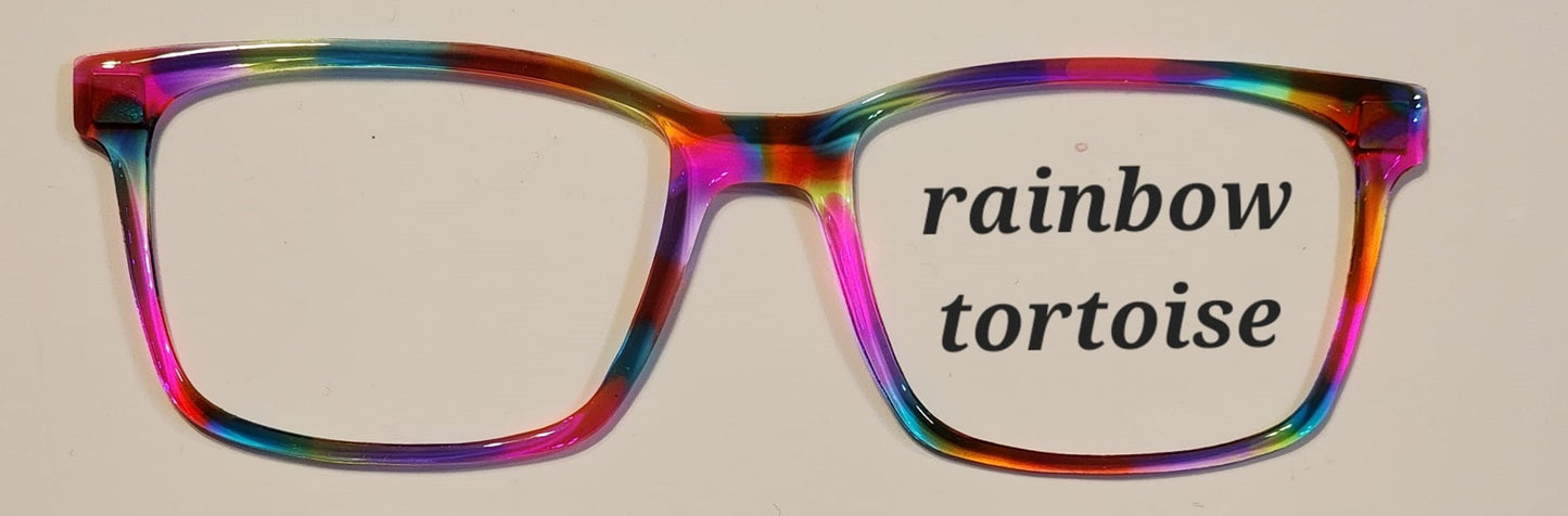 Rainbow Tortoise Magnetic Eyeglasses Topper