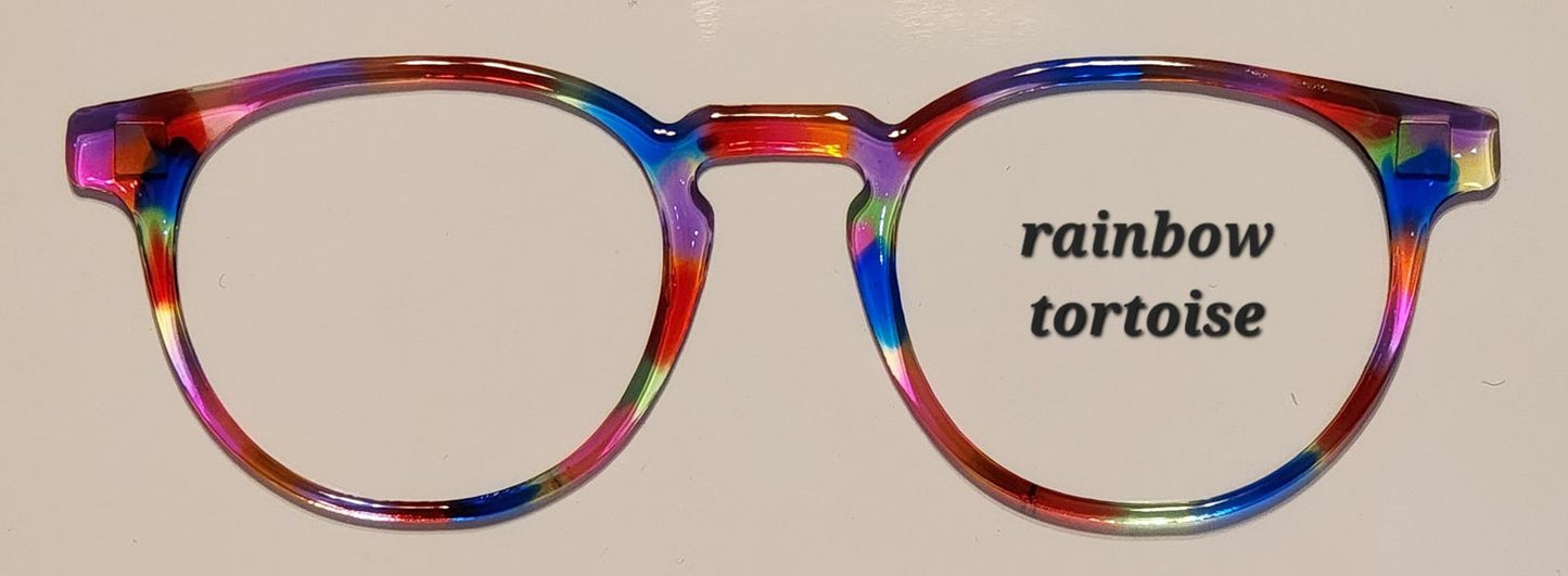 Rainbow Tortoise Magnetic Eyeglasses Topper