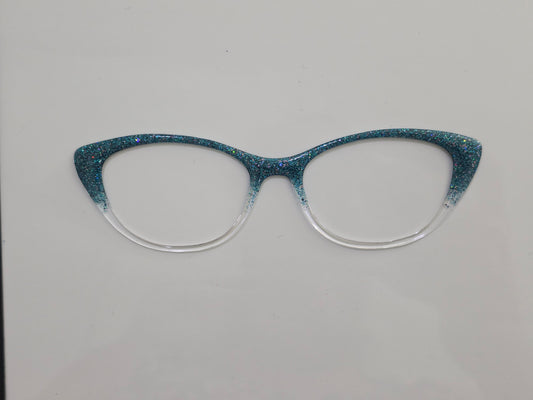Emily - mixed glitter fade 2 (mostly teal color) - READY TO SHIP