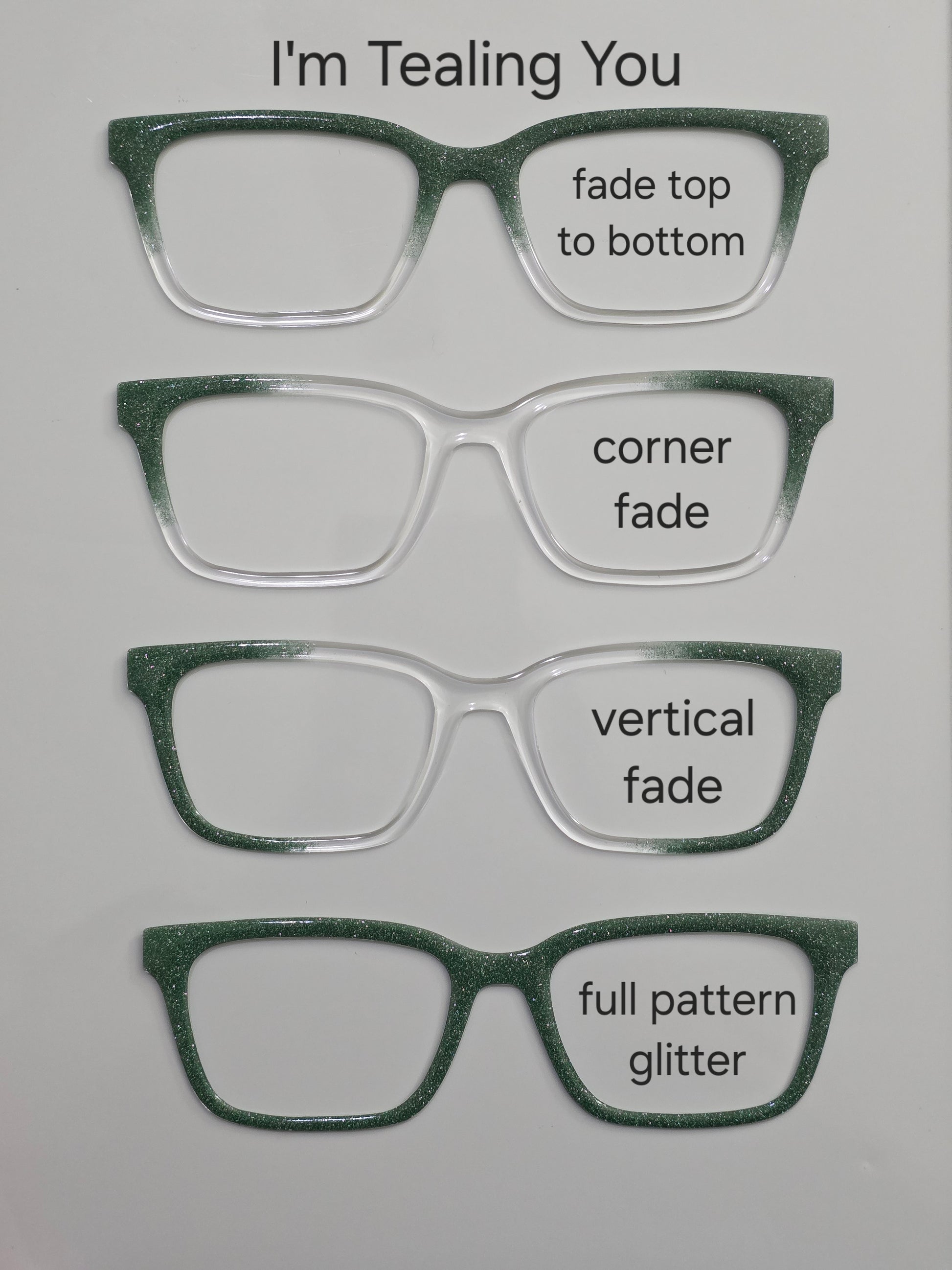 I'm Tealing You Glitter Magnetic Eyeglasses Topper