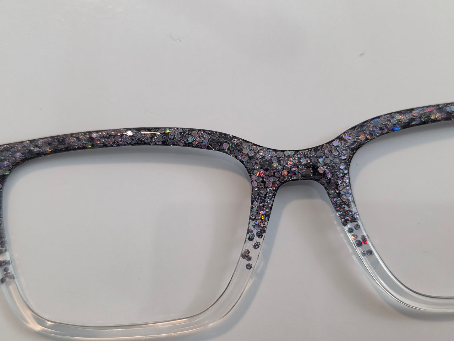 Oil Slick glitter Magnetic Eyeglasses Topper