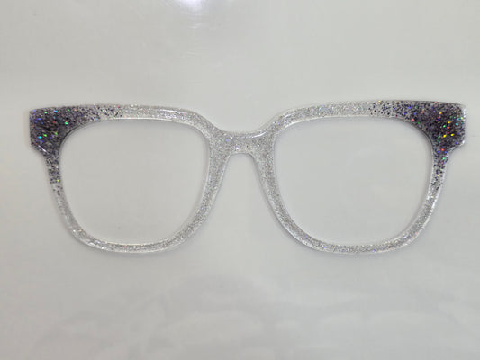 Mookie - cyber punk fade to holo silver glitter - READY TO SHIP