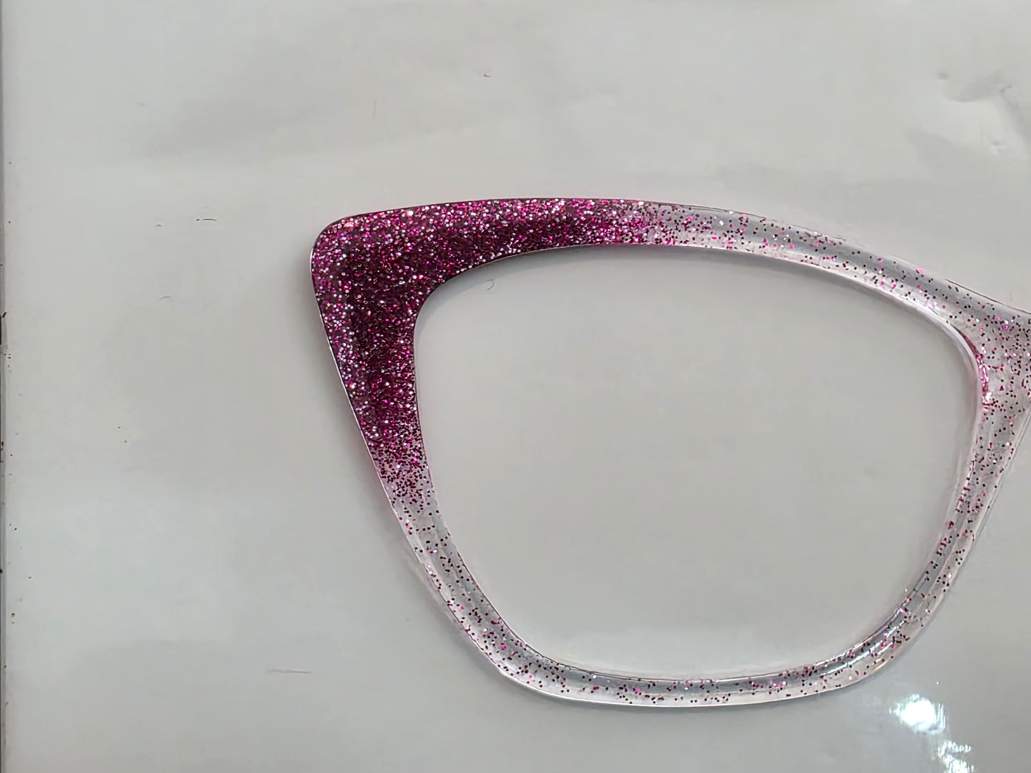 Pink Blossoms Glitter Magnetic Eyeglasses Topper