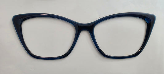 Dark Navy Blue Translucent Magnetic Eyeglasses Topper