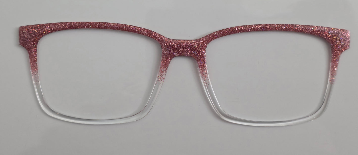 Radiant Coral glitter Magnetic Eyeglasses Topper
