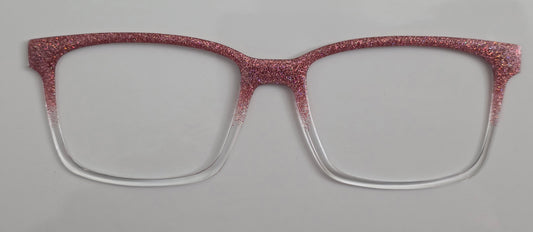 Radiant Coral glitter Magnetic Eyeglasses Topper