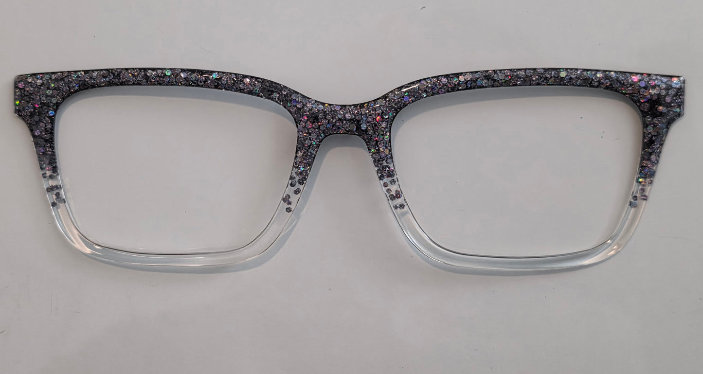Oil Slick glitter Magnetic Eyeglasses Topper