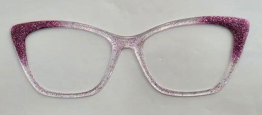 Pink Blossoms Glitter Magnetic Eyeglasses Topper