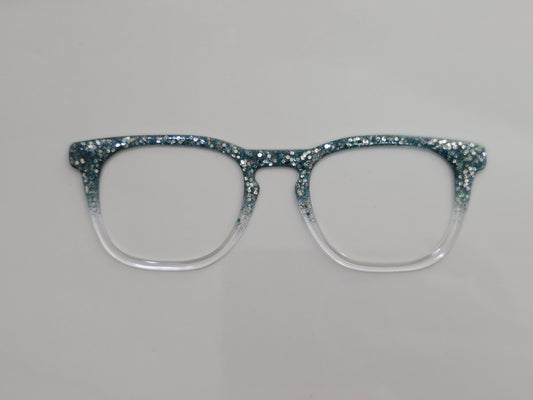 Tweety - mixed teal and silver glitter fade 1 - READY TO SHIP