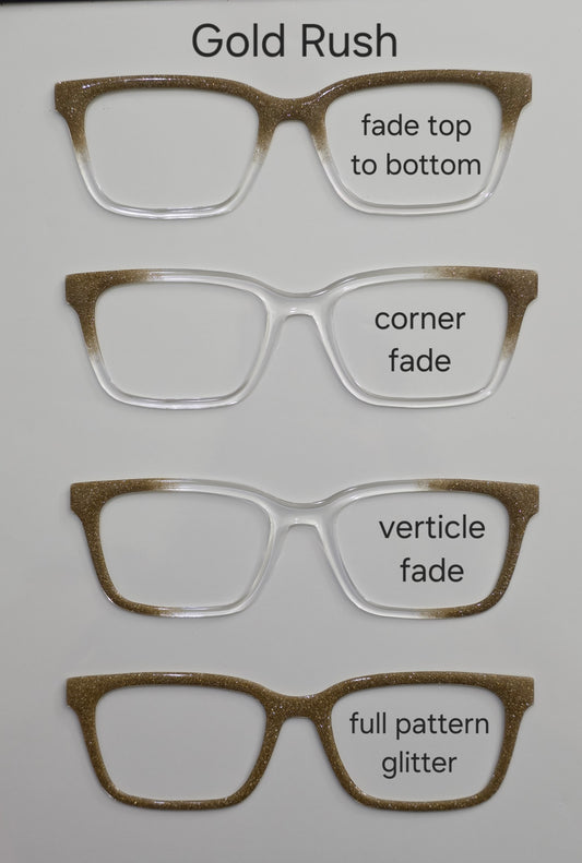 Gold Rush Glitter Magnetic Eyeglasses Topper