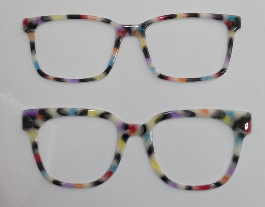 Creamy Rainbow Tortoise Magnetic Eyeglasses Topper