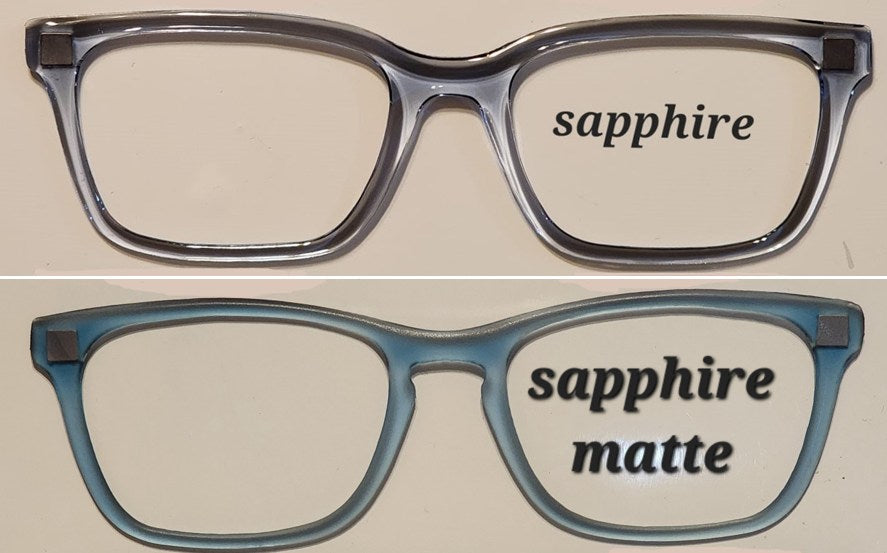 Sapphire Translucent Magnetic Eyeglasses Topper