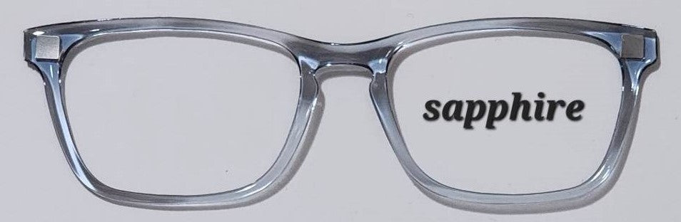 Sapphire Translucent Magnetic Eyeglasses Topper