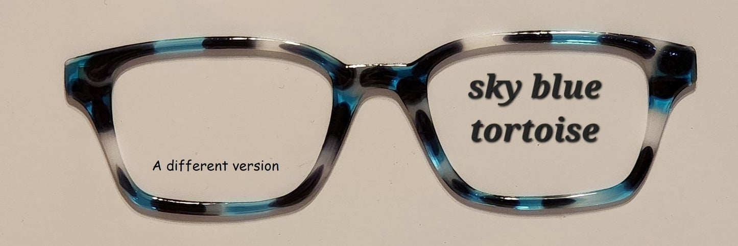 Sky Blue Tortoise Magnetic Eyeglasses Topper