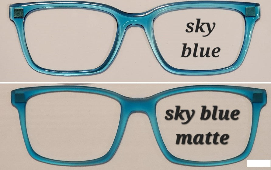 Sky Blue Translucent Magnetic Eyeglasses Topper