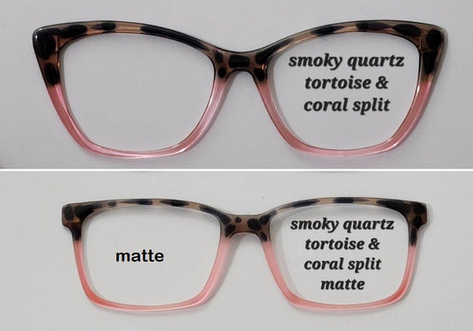 Smoky Quartz-Black Tortoise Magnetic Eyeglasses Topper