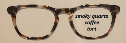 Smoky Quartz-Coffee Tortoise Magnetic Eyeglasses Topper