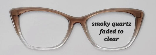 Smoky Quartz-Clear Magnetic Eyeglasses Topper