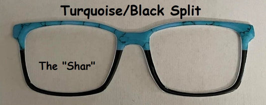 The Shar Turquoise-Black Magnetic Eyeglasses Topper