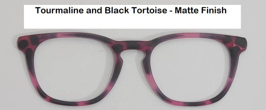 Tourmaline-Black Tortoise Magnetic Eyeglasses Topper