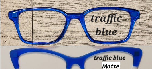 Traffic Blue Translucent Magnetic Eyeglasses Topper