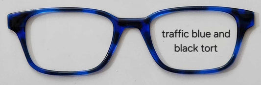 Traffic Blue-Black Tortoise Magnetic Eyeglasses Topper