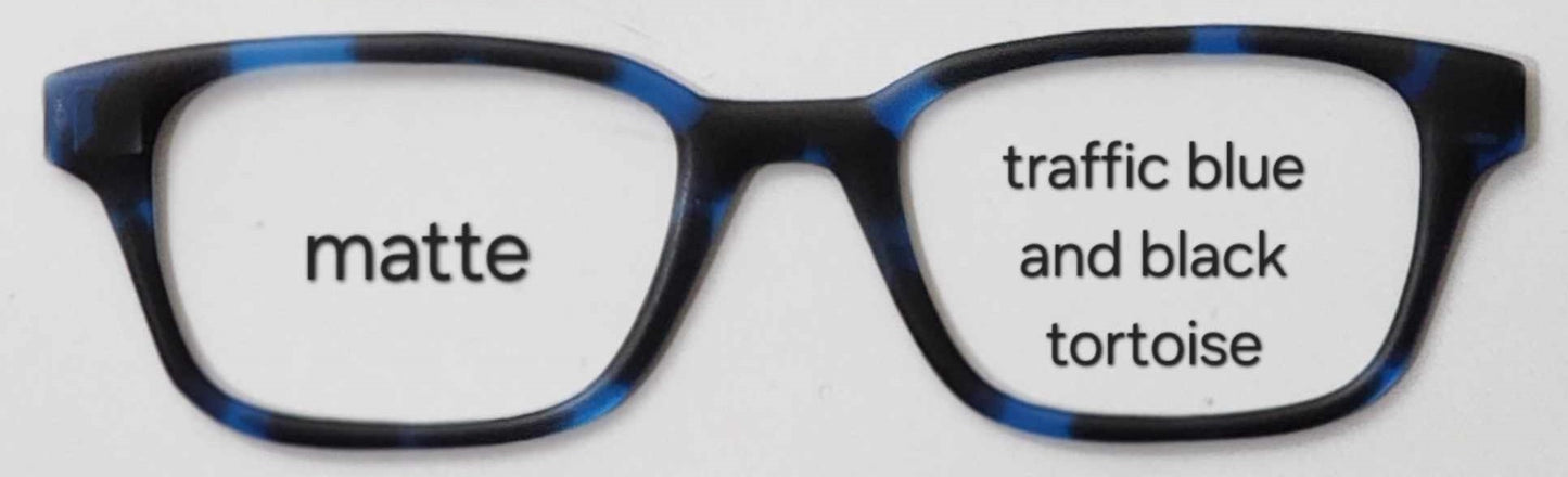 Traffic Blue-Black Tortoise Magnetic Eyeglasses Topper