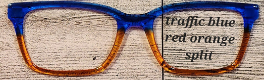 Traffic Blue-Red Orange Magnetic Eyeglasses Topper