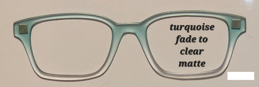 Turquoise-Clear Magnetic Eyeglasses Topper