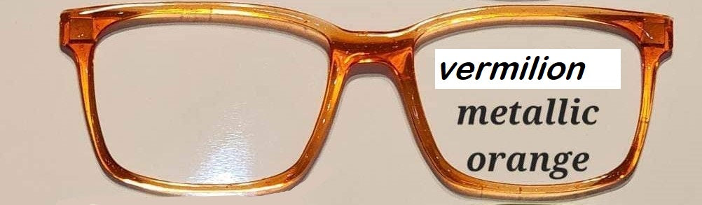 Vermilion Metallic Orange Translucent Magnetic Eyeglasses Topper