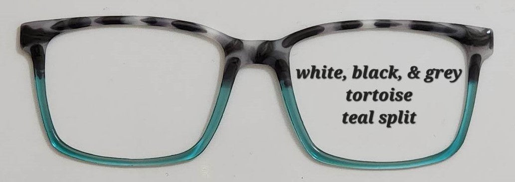 White-Black-Grey Tortoise Magnetic Eyeglasses Topper