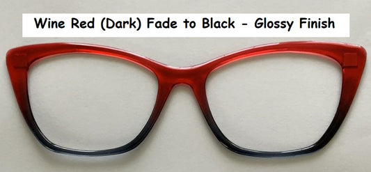 Wine Red-Black Magnetic Eyeglasses Topper