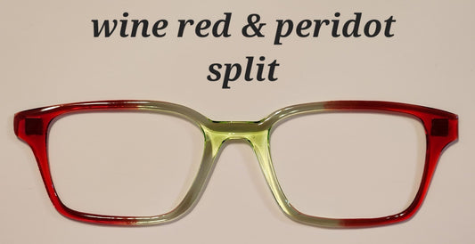 Wine Red-Peridot Magnetic Eyeglasses Topper